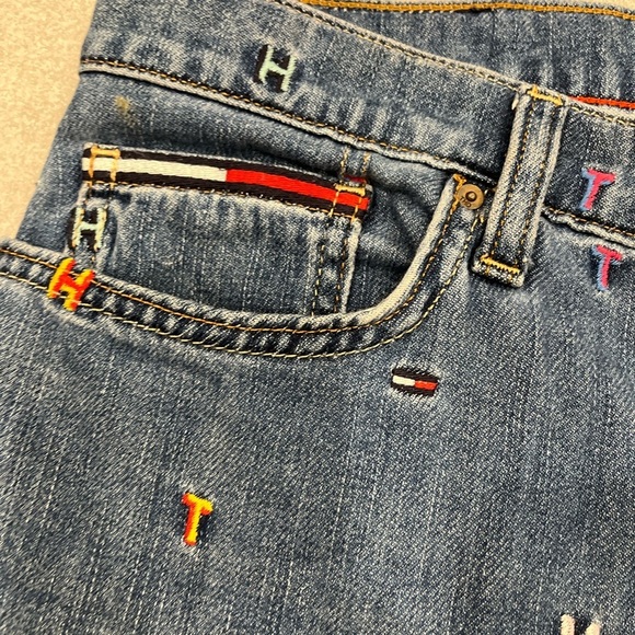 [US6/Inseam26]VTG Tommy Hilfigure Letter Embroidered Boyfriend Copain Jeans - Picture 4 of 10